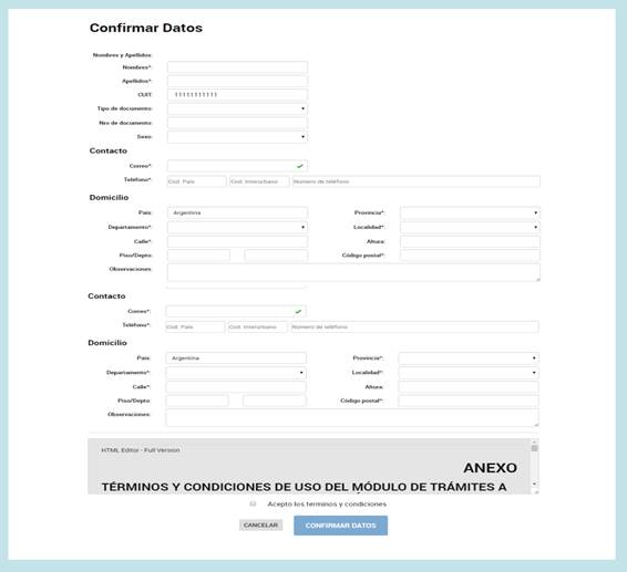Revisar y confirmar datos