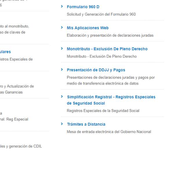 Trámites a distancia en AFIP