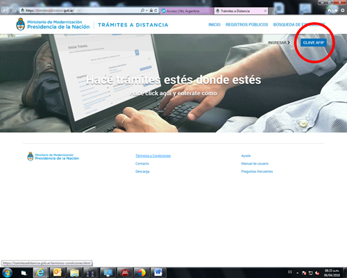Paso 3: Clave AFIP