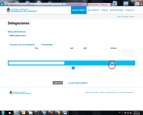 Paso 9: Guardar Primer DNS